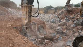 excavation in hard rock without blasting [upl. by Grew]