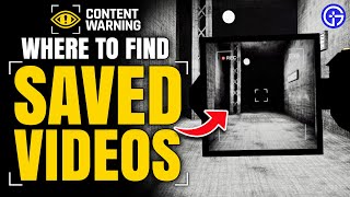 Where to Find SAVED Videos Recordings in Content Warning Game [upl. by Nirrol578]