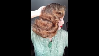 My Authentic 1940s Pin Curl Wet Set and Makeup Routine Tutorial [upl. by Mikkanen]