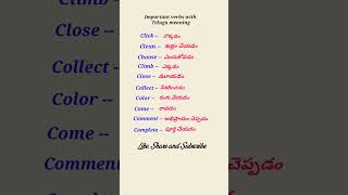 Important verbs with telugu meaning 4 trending spokenenglishin45daysintelugu [upl. by Felty672]