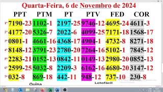 RESULTADOS LOTERIA FEDERAL E PARATODOS 06112024 [upl. by Asinet]