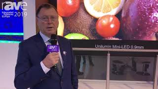 ISE 2019 Unilumin Group Features MiniLED 09mm Wall Display [upl. by Aleda103]