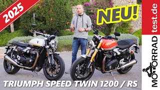 Triumph Speed Twin 1200  RS  Vorstellung und Test der Modelle 2025 [upl. by Helgeson]