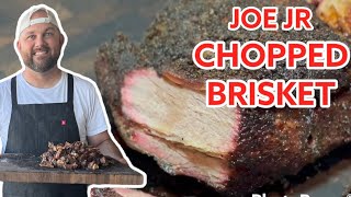 Chopped Beef Brisket  Kamado Joe Jr  Tender Brisket Flat Techniques [upl. by Airpac]