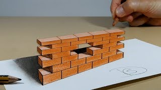 The Wall  Try to do 3D Trick Art on Paper [upl. by Ynnatirb]