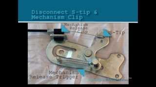 How To Install Repair or Replace a DPull DRing and Flapper Style Recliner Handle and Cable [upl. by Pfeifer]