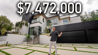 Inside a 7472000 Encino Modern Mansion with a Basketball Court [upl. by Ysirhc]