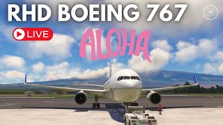 Kahului Maui to LAX NEW RHD Simulations Boeing 767300ER [upl. by Nairb]