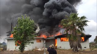 Firefighters Burn A Training Structure [upl. by Armilda]