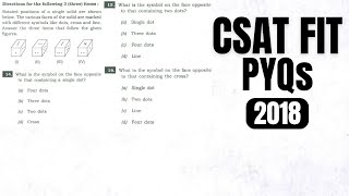 CSAT PYQ2018 Rotated positions of a single solid are shown below The various faces of the solid [upl. by Anirdna]