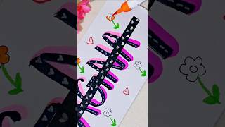 ✨🌹Name lettering for beginners shorts drawing art [upl. by Arayk]