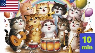 🐱 Cute Kitten Songs Compilation  10 mins Fun Kids Nursery Rhymes amp Baby Songs 🎶 kidssongs [upl. by Elleval]