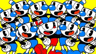 Mugman Army VS All Cuphead Bosses [upl. by Fokos782]