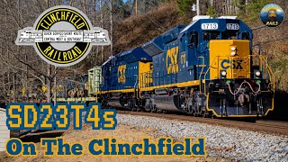 quotBrand Newquot CSX SD23T4s Take On The Clinchfield Route [upl. by Ubald183]