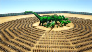 3000 Dilos VS All ARK Dinosaurs  Cantex [upl. by Annola]