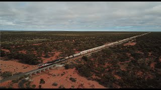 Massive Double Stacked Freight Trains Heart of the Trans Australian Railway [upl. by Fraze]