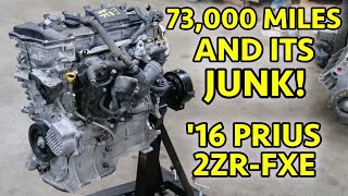 2016 Toyota Prius Engine Fails  Just 73000 Miles I Thought These Were Good Full 2ZRFXE Teardown [upl. by Nolak766]