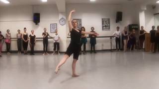 Battements Tendus amp Dégagés in Épaulement ballet class tutorial beginner [upl. by Yesdnil]