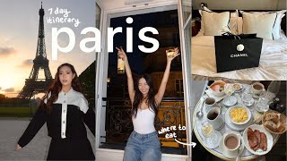 Paris travel vlog 🇫🇷 7 day itinerary must try restaurants eiffel tower lourve tuileries garden [upl. by Meunier]