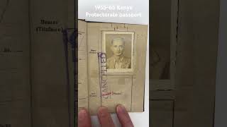 195565 Kenya protectorate passport as a colony of Great Britain for a citizen who traveled locally [upl. by Reviel]