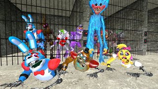 I Escaped new BEST Deadly PRISON Experiments FREDDYS VS ALL BONNIES VS ALL CHICAS [upl. by Kalb]