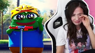 Pokimane gets emotional watching Peepo Animation [upl. by Etneciv863]