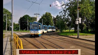 DPO  Výluka linek 2 a 7  Odklon přes z Nádraží Vítkovice [upl. by Eladal]