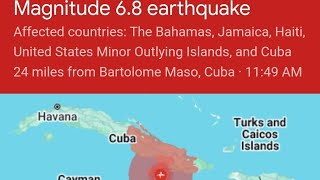 Se registra un sismo bastante fuerte en Cuba a unas 25 millas al sur de la provincia Granma [upl. by Chauncey]