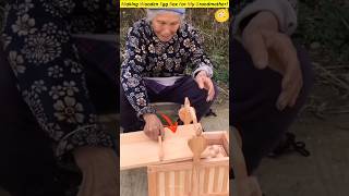 We made a wooden egg box for my grandmother 🤯  shorts ytshorts trending [upl. by Sirej]