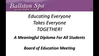 Ballston Spa Central School District Board of Education  December 15 2021 [upl. by Mercer21]