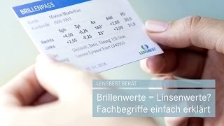 Brillenwerte gleich Kontaktlinsenwerte  Tipps von Lensbest [upl. by Lonee]