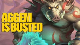 Aggem is Back And We Made A Ridiculous Build With It  Dogdog Hearthstone Battlegrounds [upl. by Genet]