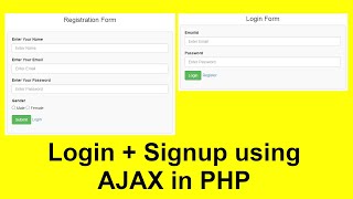 Login amp Signup using jQuery AJAX in PHP amp MySQL with Source Code [upl. by Eiramave]