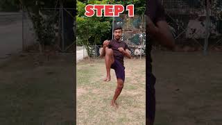 question mark kick🔥 unpredictable kick kickboxing karate [upl. by Inman]