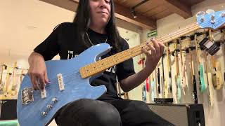 New Fender Aerodyne Jazz Bass Soundtest [upl. by Dinnie]