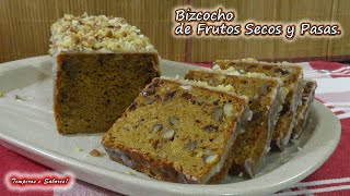 TORTA BIZCOCHO CON FRUTOS SECOS Y PASITAS sabor especial para Navidad [upl. by Carmelita762]