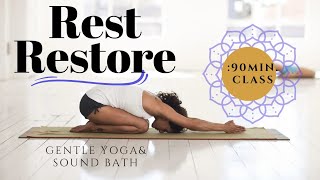 Ultimate Restorative Yoga Relaxation with Props and Soothing Sound Bowls for Deep Rest [upl. by Ardua695]