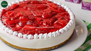 Satisfy Your Sweet Tooth with a Divine Strawberry Cheesecake No Bake Cheesecake Recipe [upl. by Errecart176]