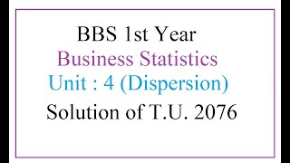 BBS 1st  Business Statistics Unit 4 [upl. by Bab]