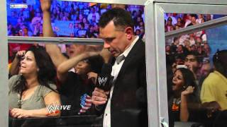 Raw The Rock birthday bashes Michael Cole [upl. by Myrtice371]