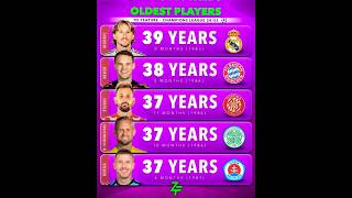 Oldest players 2425🗿💀 championsleague futbol score soccer ytshorts shorts ucl final edit [upl. by Elleyoj559]