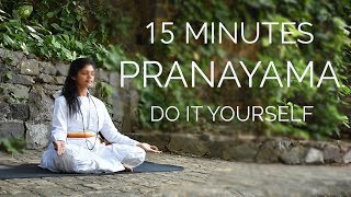 15 Minutes Pranayama  Do It Yourself  SRMD Yoga [upl. by Ariam]