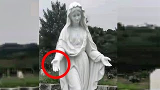 SHOCKING Virgin Mary Statues CAUGHT MOVING On Camera [upl. by Kristien]