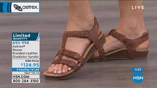 Aetrex Reese Braided Leather Gladiator Sandal [upl. by Arawaj]