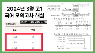 나빼고 친구들만 잘 본 이유 분석 2024년 3월 고1 모의고사 국어 총평과 주요문항 [upl. by Oilejor]