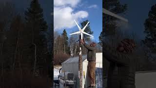 Getting free power Installing a Pikasola 400w 24v wind turbine on my offgrid property [upl. by Pastelki755]