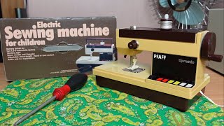 Pfaff Tipmatic Toy Sewing Machine for Children [upl. by Rimola519]