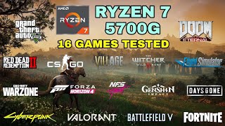 Ryzen 7 5700G Vega 8  16 Games Tested in 2021  NO Dedicated GPU [upl. by Llenroc408]