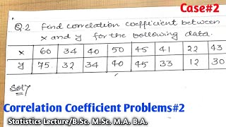 Correlation coefficient problems and solutions  problem 2 [upl. by Naujik899]