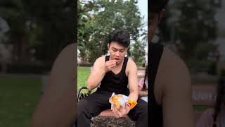 Kind Angel Gives Cake To Homeless Old Man shorts motivation youtubeshorts cake heartwarming [upl. by Hnamik]